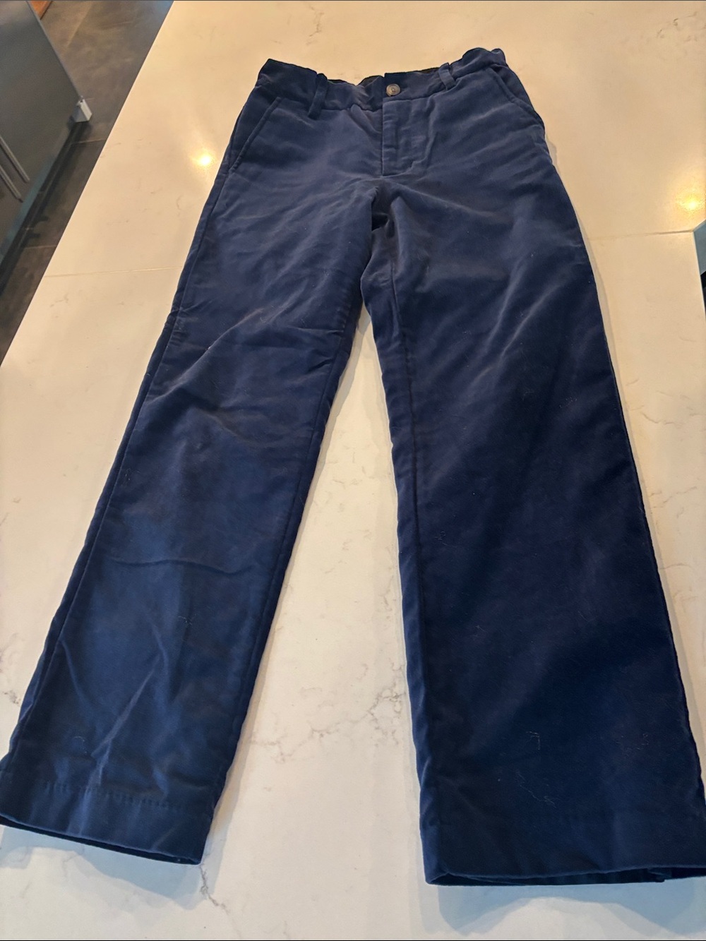 Janie and Jack Navy Velvet Size 8 pants